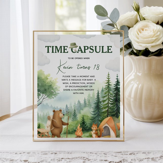 One Happy Camper Time Capsule Table Sign (Creator Uploaded)