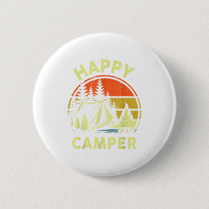 One Happy Camper Toddler Boy Funny Camping Campfir 6 Cm Round Badge