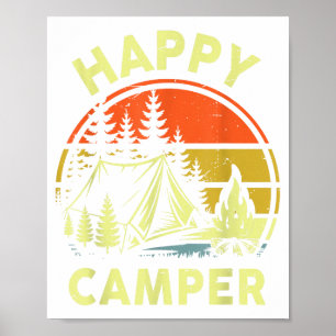 One Happy Camper Toddler Boy Funny Camping Campfir Poster