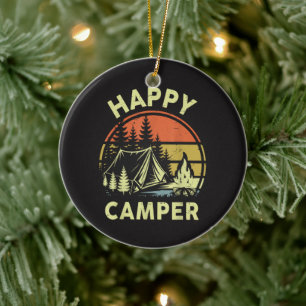 One Happy Camper Toddler Boy Funny Camping Ceramic Ornament