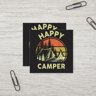 One Happy Camper Toddler Boy Funny Camping Square Business Card