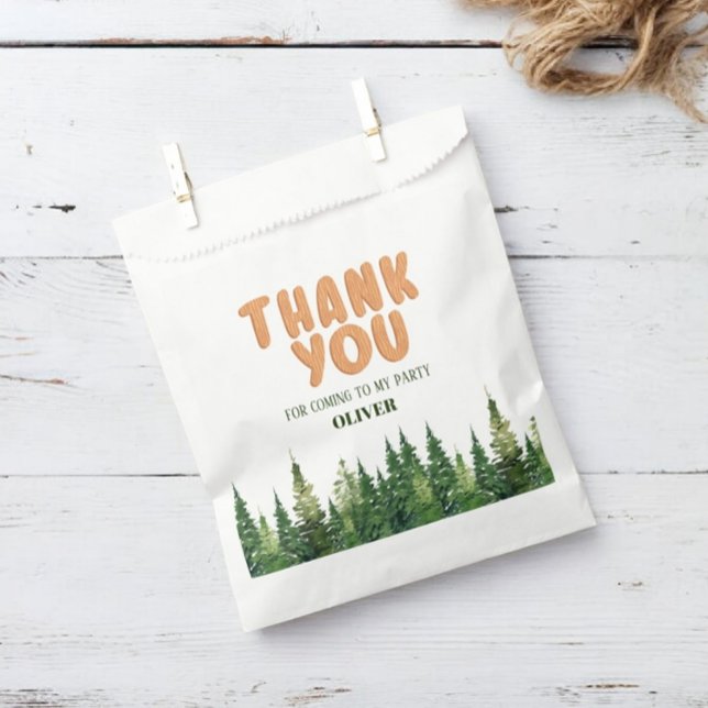 One Happy Camper Wood Boys 1st Birthday Favour Bag (Creator Uploaded)