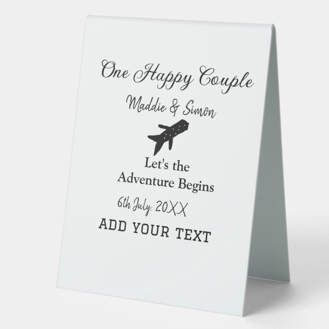 One happy Couple let's adventure begins wedding co (Front)