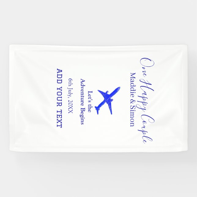 One happy Couple let's adventure begins wedding co Banner (Horizontal)