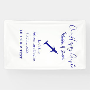 One happy Couple let's adventure begins wedding co Banner