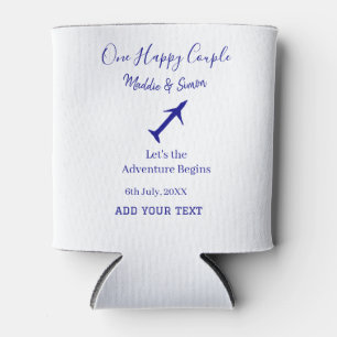 One happy Couple let's adventure begins wedding co Can Cooler