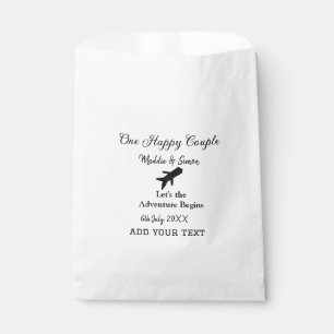 One happy Couple let's adventure begins wedding co Favour Bag