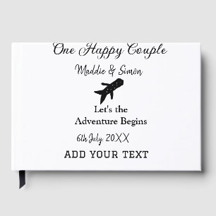 One happy Couple let's adventure begins wedding co Guest Book