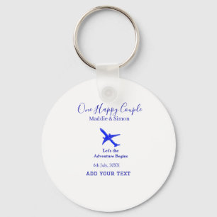 One happy Couple let's adventure begins wedding co Key Ring