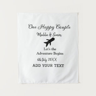 One happy Couple let's adventure begins wedding co Tapestry