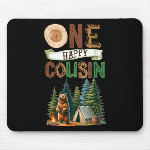One Happy Cousin Camper First Birthday Camping Bea Mouse Pad