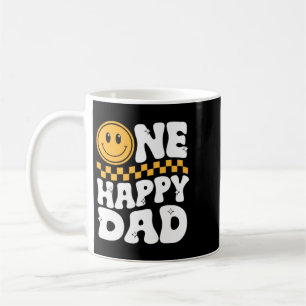 One Happy Dad Retro Smiley Face Fathers Day Coffee Mug