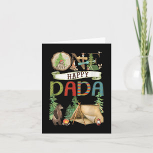 One Happy Dada Camper First Birthday Camng Bear Card