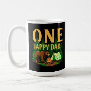 One Happy Dada First Birthday Bear Camping Funny Coffee Mug