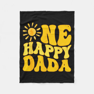 One Happy Dada Of The Birthday First Trip Around T Fleece Blanket