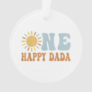 One Happy Dada of The Birthday First Trip Around t Ornament