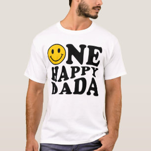 One Happy Dada Yellow Matching One Family Birthday T-Shirt
