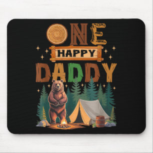 One Happy Daddy Camper 1st Birthday Camng Bear  Mouse Pad