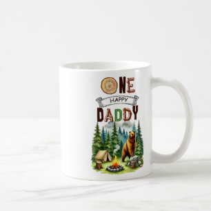 One Happy Daddy Camper First Birthday Camping Bear Coffee Mug