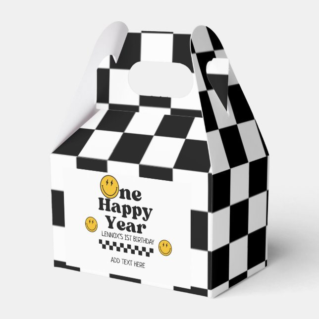 One Happy Dude 1st Birthday  Favour Box (Front Side)