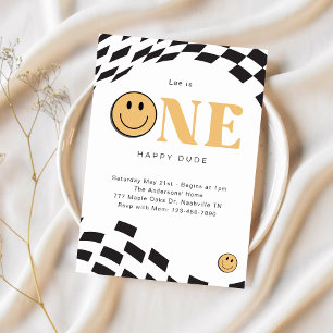 One Happy Dude 1st Birthday Invitation
