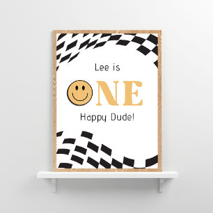 One Happy Dude 1st birthday Welcome Poster