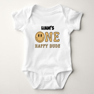 ONE HAPPY DUDE  BABY BODYSUIT