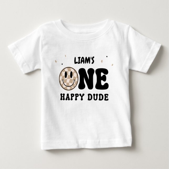ONE HAPPY DUDE BABY T-Shirt (Front)