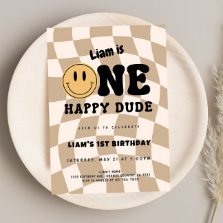 One Happy Dude Birthday Invitation