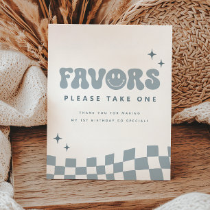 ONE Happy Dude Birthday Party Favors Sign