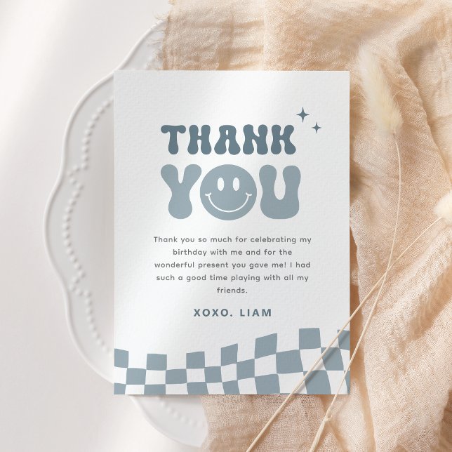 ONE Happy Dude Birthday Party Thank You Card (Creator Uploaded)