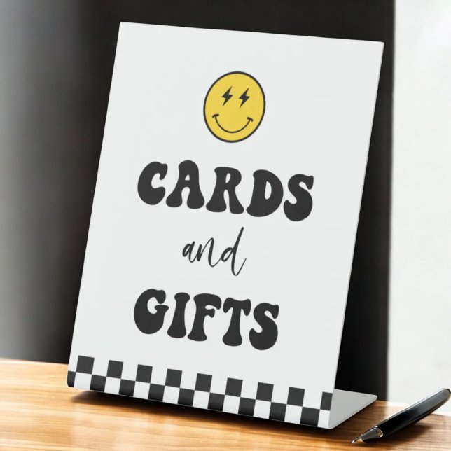 One Happy Dude Boy 1st Birthday Cards and Gifts Pedestal Sign (Creator Uploaded)