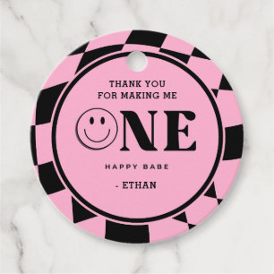 One Happy Dude Boy 1st Birthday Thank You Favour Tags