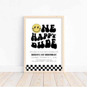 One Happy Dude   Boys Happy Face Welcome Poster