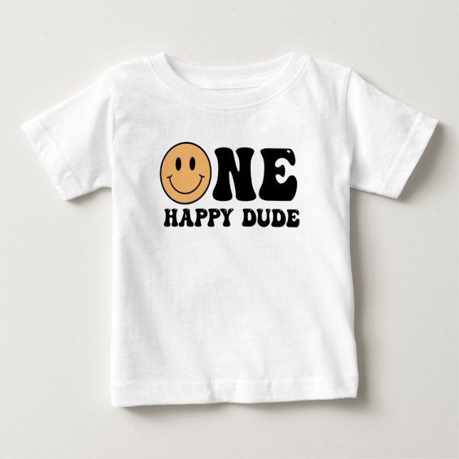 One Happy Dude First Birthday T-shirt (Front)