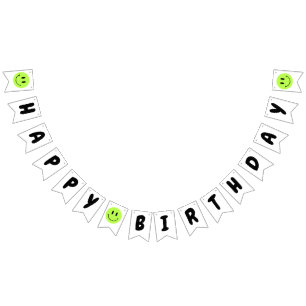 One Happy Dude/Gal 1st Birthday Green Smile Bunting