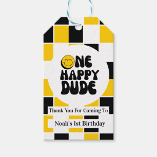 One Happy Dude Personalised Birthday Thank You Gift Tags