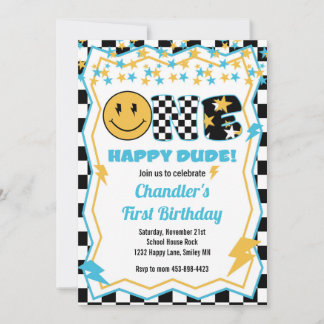One Happy Dude- Rock Star Invitation