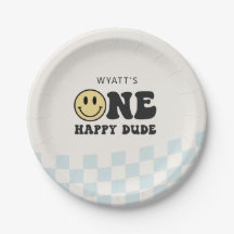 One Happy Dude Smile Face First Birthday