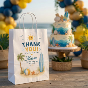 One Happy Dude Surf Beach Birthday  Medium Gift Bag