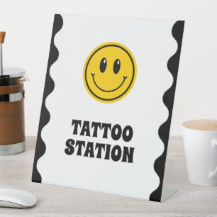 One Happy Dude Tattoo Station Table Sign