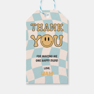 ONE HAPPY DUDE THANK YOU FAVOR GIFT TAGS