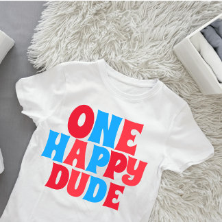 One Happy Dude Tropical Summer 1st Birthday Party Baby T-Shirt