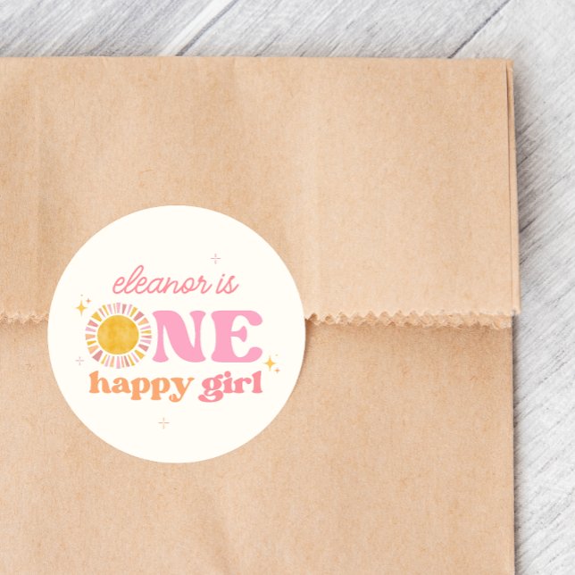 One Happy Girl Boho Sun 1st Birthday Stickers (Creator Uploaded)