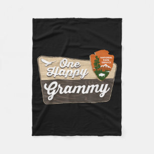 One Happy Grammy Camper Matching Birthday Decorati Fleece Blanket