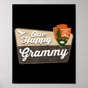 One Happy Grammy Camper Matching Birthday Decorati Poster