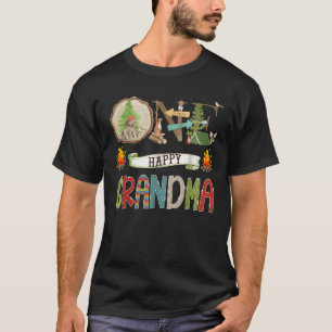 One Happy Grandma Camper 1St Birthday Camping Bear T-Shirt