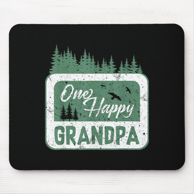One Happy Grandpa Camper 1st Birthday Camng Bear  Mouse Pad (Front)