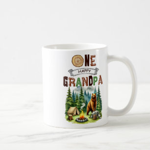 One Happy Grandpa Camper First Birthday Camping Be Coffee Mug