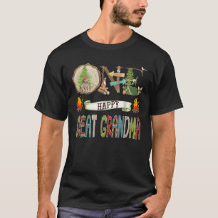 One Happy Great Grandma Camper 1St Birthday Campin T-Shirt